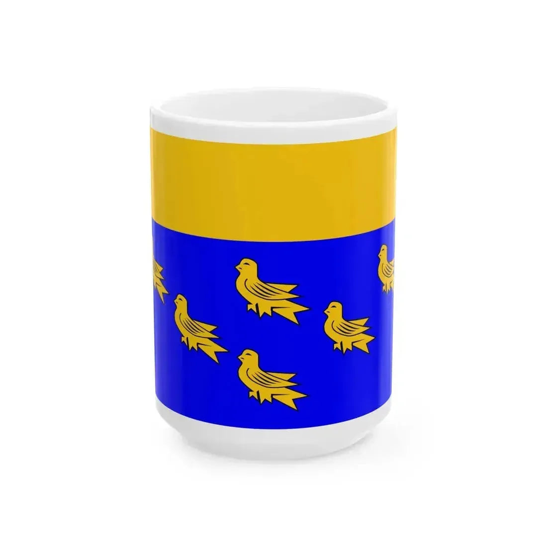 Flag of West Sussex UK - White Coffee Mug 15oz - Go Mug Yourself
