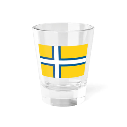 Flag of West Sweden (Sweden) Shot Glass 1.5oz 1.5oz - Go Mug Yourself