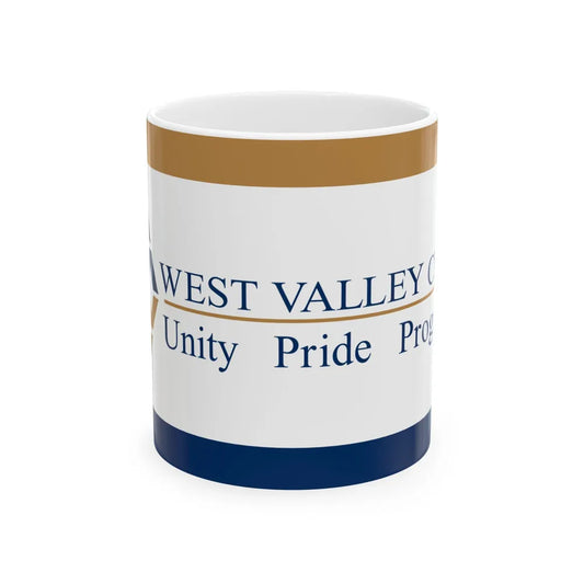 Flag of West Valley City Utah (United States) White Coffee Mug 11oz - Go Mug Yourself