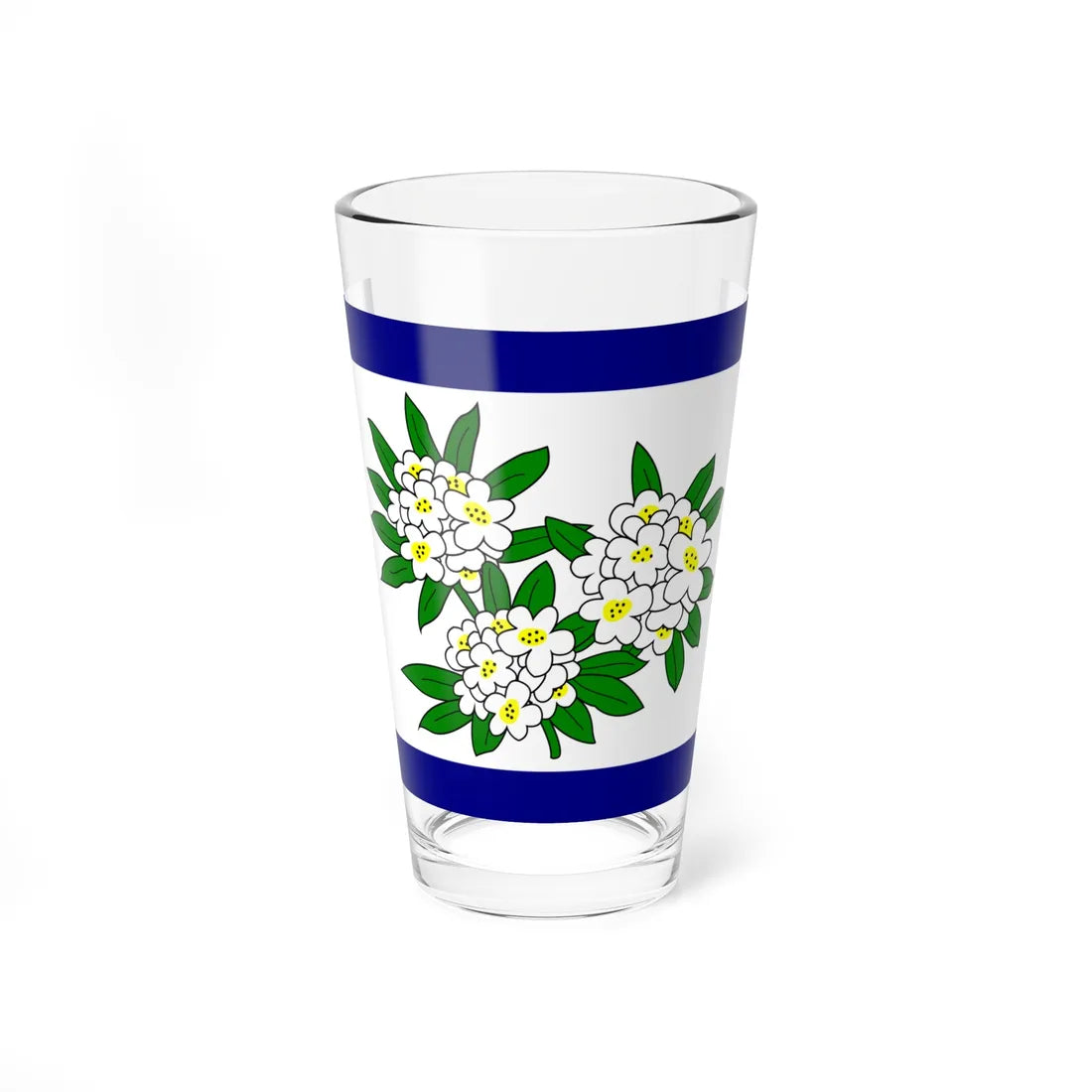 Flag of West Virginia 1905-1907 (United States) Pint Glass 16oz 16oz - Go Mug Yourself