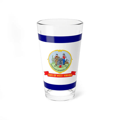 Flag of West Virginia 1907-1929 (United States) Pint Glass 16oz 16oz - Go Mug Yourself
