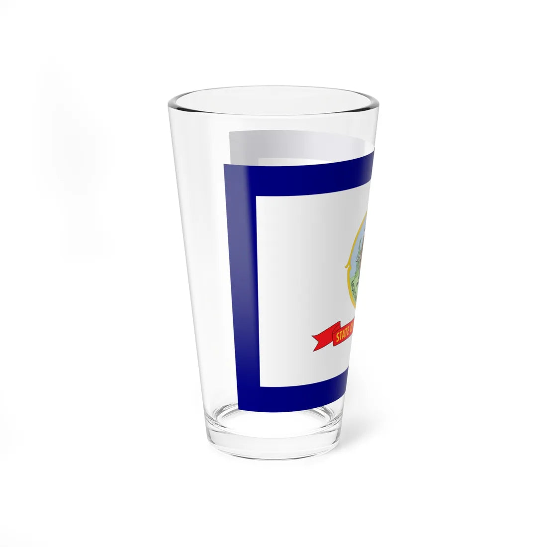 Flag of West Virginia 1907-1929 (United States) Pint Glass 16oz - Go Mug Yourself