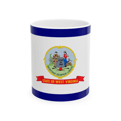 Flag of West Virginia 1907-1929 (United States) White Coffee Mug 11oz - Go Mug Yourself