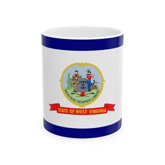 Flag of West Virginia 1907-1929 (United States) White Coffee Mug 11oz - Go Mug Yourself