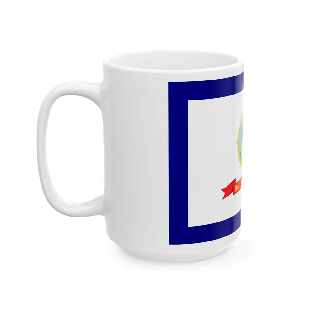 Flag of West Virginia 1907-1929 (United States) White Coffee Mug - Go Mug Yourself