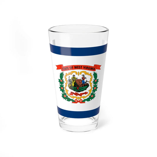 Flag of West Virginia 3-2 (United States) Pint Glass 16oz 16oz - Go Mug Yourself