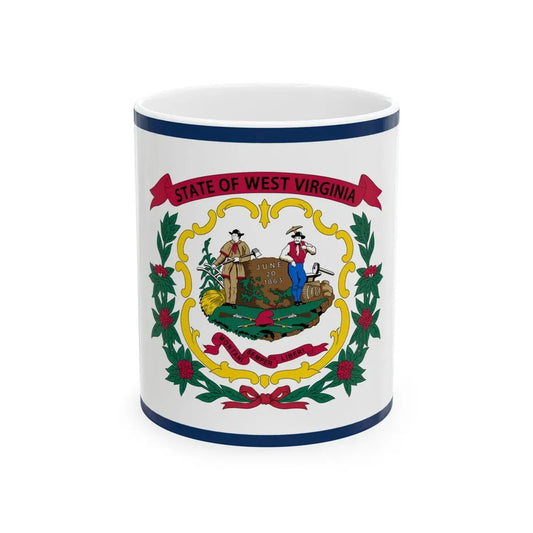 Flag of West Virginia (United States) White Coffee Mug 11oz - Go Mug Yourself