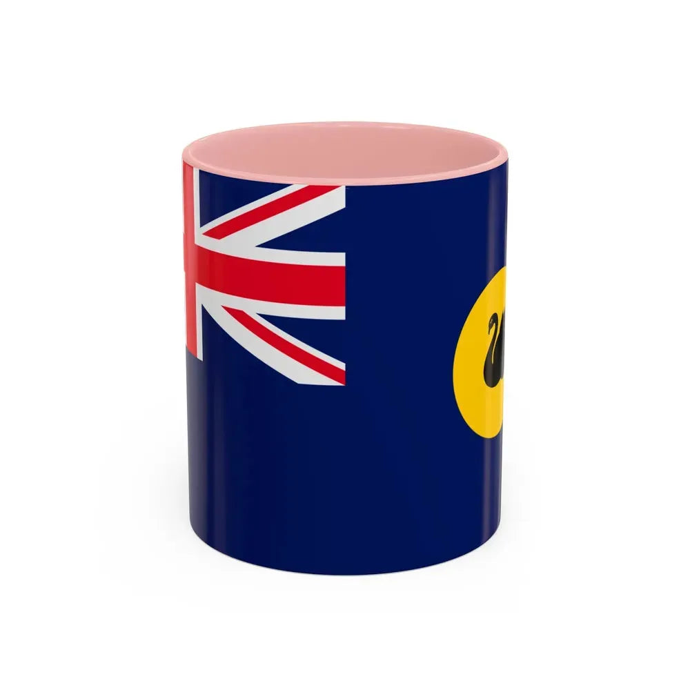 Flag of Western Australia - Accent Coffee Mug 11oz Pink - Go Mug Yourself