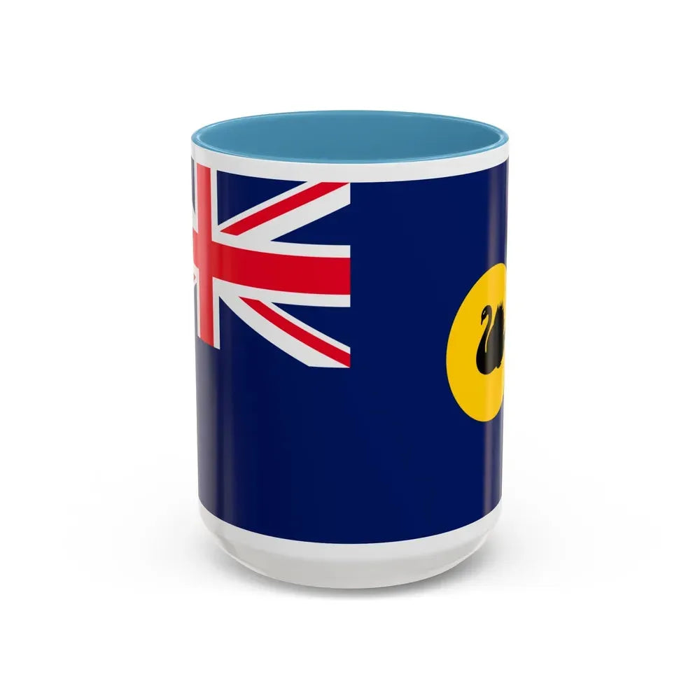 Flag of Western Australia - Accent Coffee Mug 15oz Light Blue - Go Mug Yourself