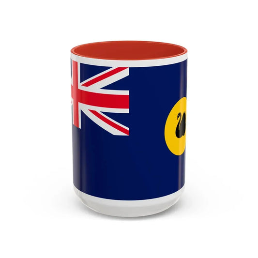Flag of Western Australia - Accent Coffee Mug 15oz Red - Go Mug Yourself