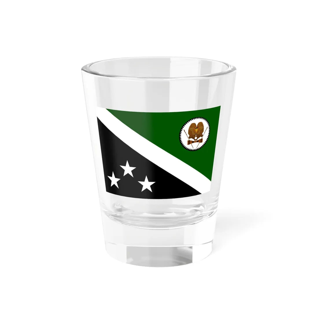 Flag of Western Highlands (Guinea) Shot Glass 1.5oz 1.5oz - Go Mug Yourself