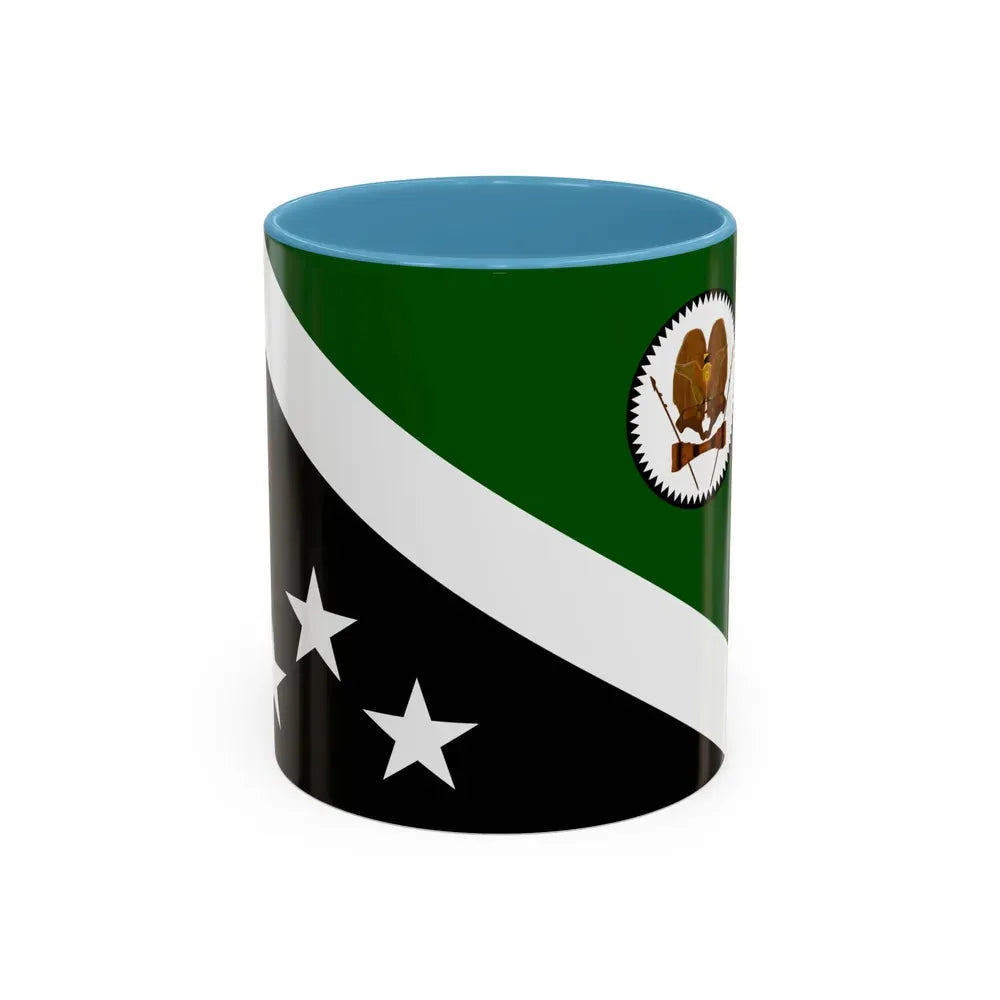 Flag of Western Highlands Papa New Guinea - Accent Coffee Mug 11oz Light Blue - Go Mug Yourself