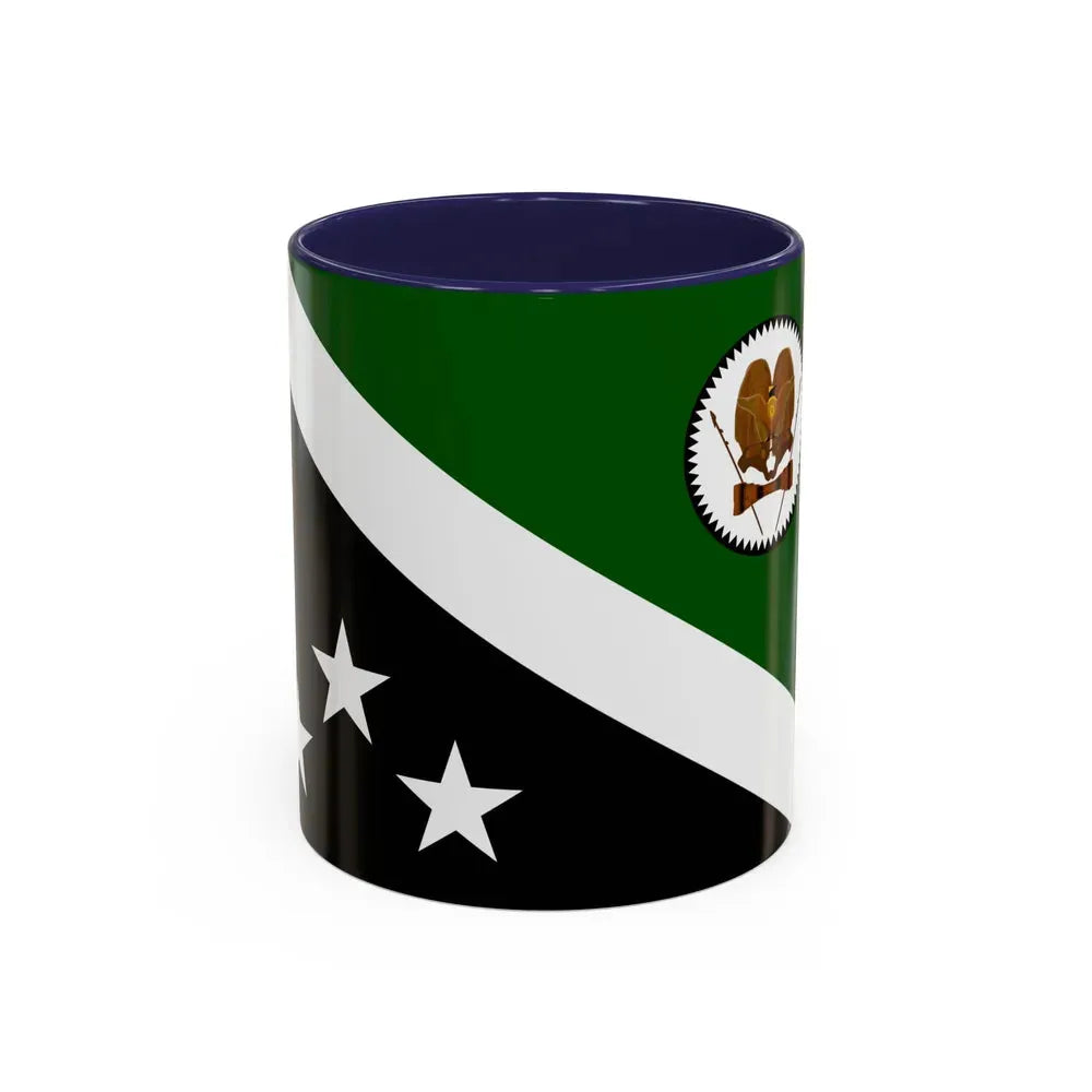 Flag of Western Highlands Papa New Guinea - Accent Coffee Mug 11oz Navy - Go Mug Yourself