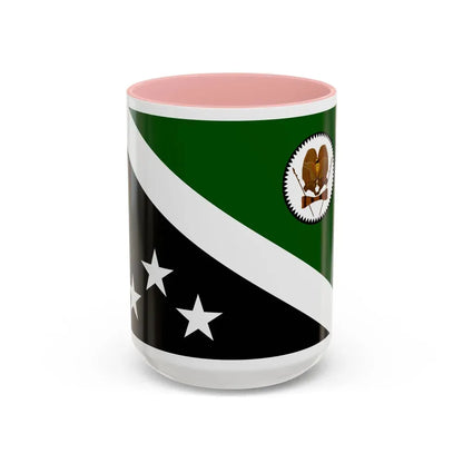 Flag of Western Highlands Papa New Guinea - Accent Coffee Mug 15oz Pink - Go Mug Yourself