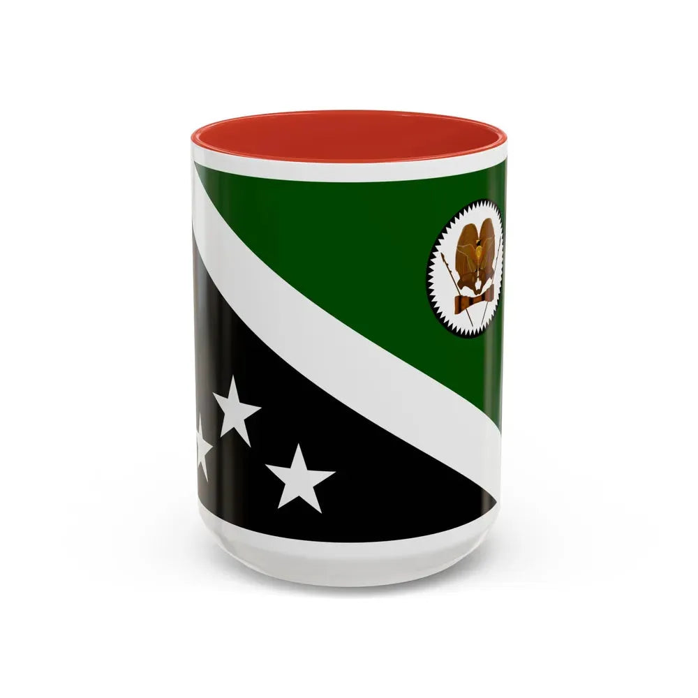 Flag of Western Highlands Papa New Guinea - Accent Coffee Mug 15oz Red - Go Mug Yourself