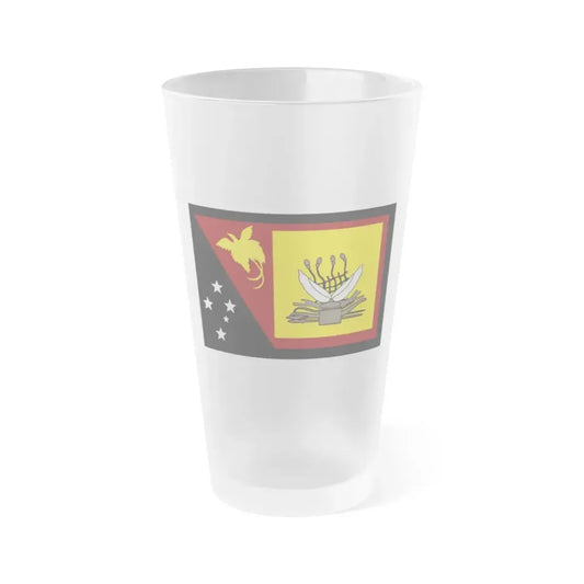 Flag of Western Province Papa New Guinea - Frosted Pint Glass 16oz 16oz Frosted - Go Mug Yourself