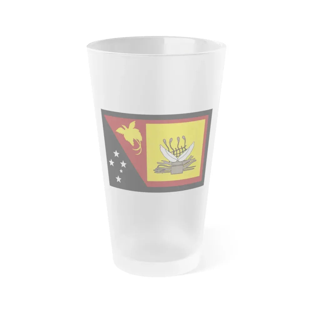Flag of Western Province Papa New Guinea - Frosted Pint Glass 16oz 16oz Frosted - Go Mug Yourself