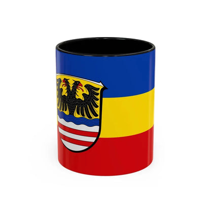 Flag of Wetteraukreises Germany - Accent Coffee Mug 11oz Black - Go Mug Yourself