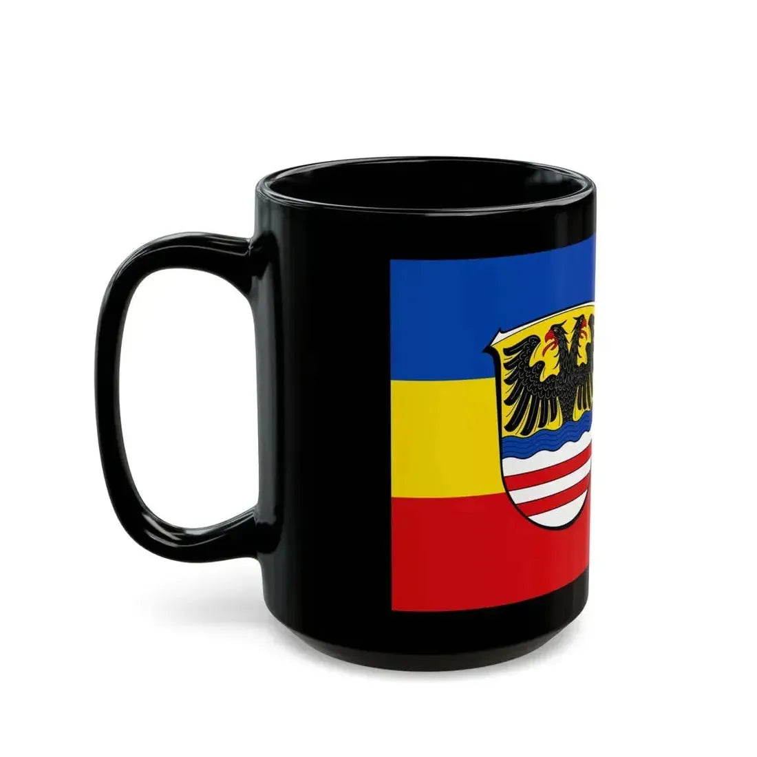 Flag of Wetteraukreises Germany - Black Coffee Mug - Go Mug Yourself