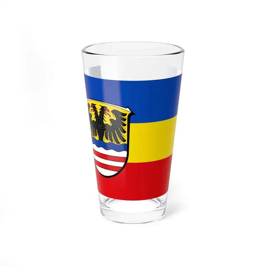 Flag of Wetteraukreises Germany - Pint Glass 16oz 16oz - Go Mug Yourself