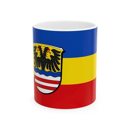 Flag of Wetteraukreises Germany - White Coffee Mug 11oz - Go Mug Yourself