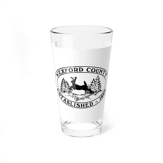 Flag of Wexford County Michigan (United States) Pint Glass 16oz 16oz - Go Mug Yourself