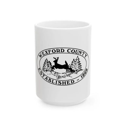 Flag of Wexford County Michigan (United States) White Coffee Mug 15oz - Go Mug Yourself