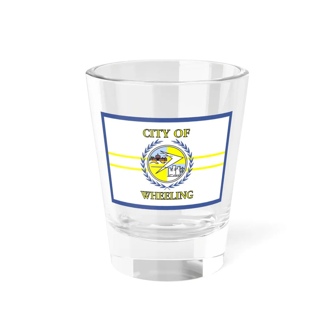 Flag of Wheeling West Virginia 1968-2018 (United States) Shot Glass 1.5oz 1.5oz - Go Mug Yourself
