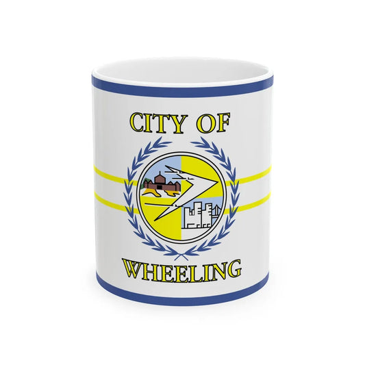 Flag of Wheeling West Virginia 1968-2018 (United States) White Coffee Mug 11oz - Go Mug Yourself