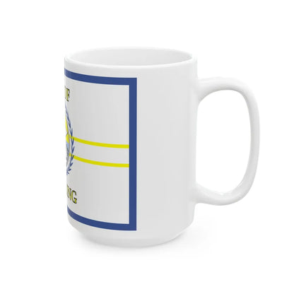 Flag of Wheeling West Virginia 1968-2018 (United States) White Coffee Mug - Go Mug Yourself