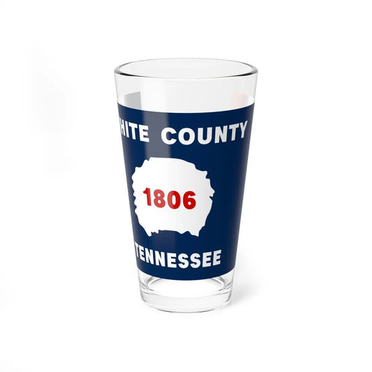 Flag of White County Tennessee (United States) Pint Glass 16oz 16oz - Go Mug Yourself