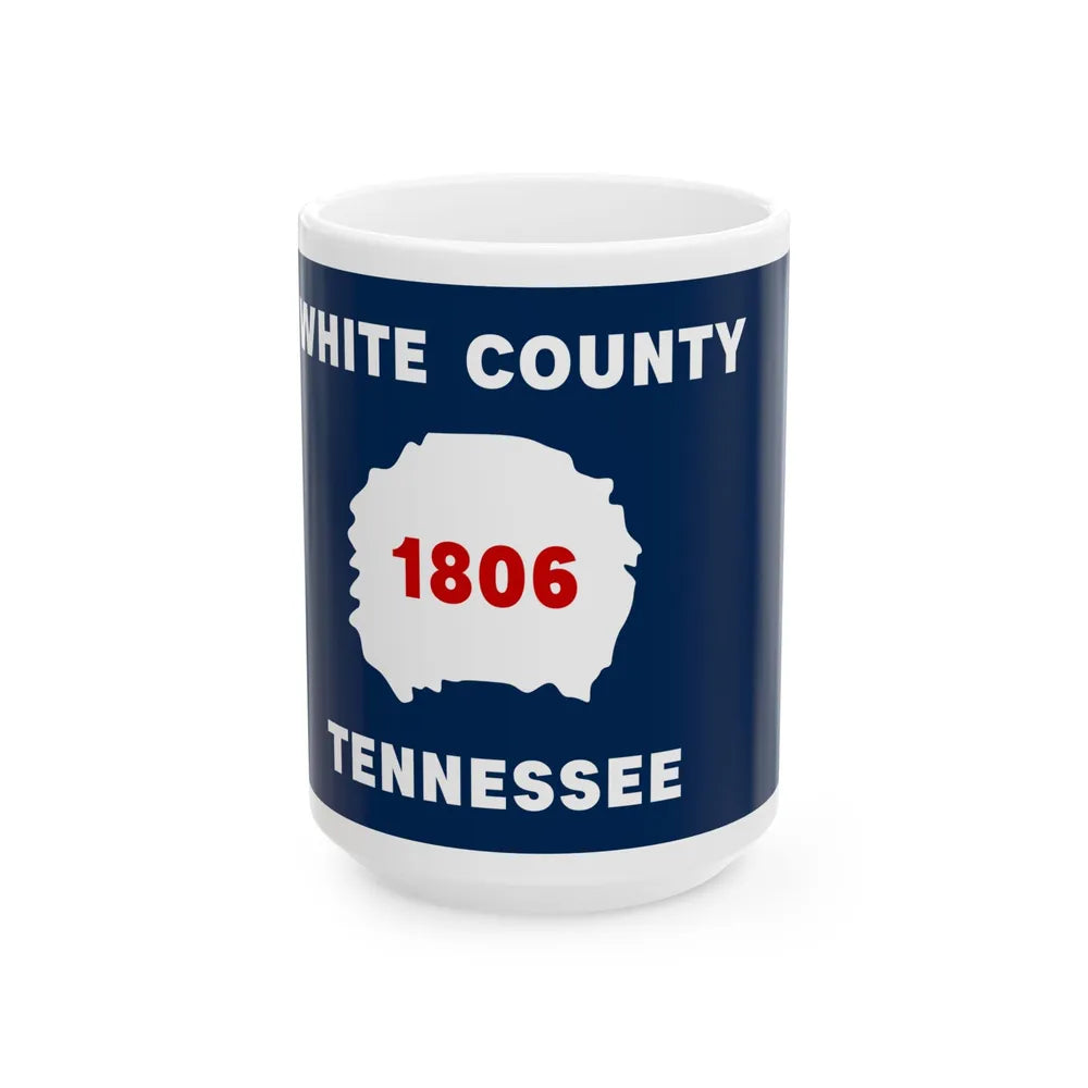 Flag of White County Tennessee (United States) White Coffee Mug 15oz - Go Mug Yourself