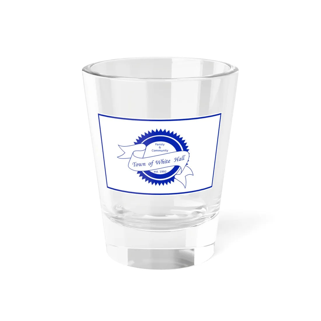 Flag of White Hall West Virginia 2018-2020 (United States) Shot Glass 1.5oz 1.5oz - Go Mug Yourself