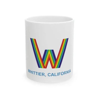 Flag of Whittier California (United States) White Coffee Mug 11oz - Go Mug Yourself