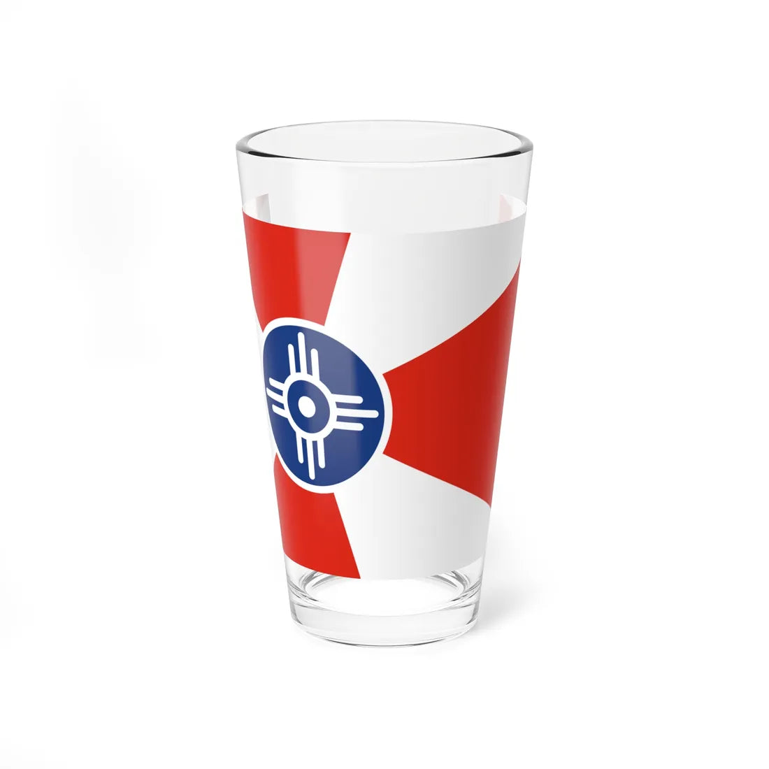 Flag of Wichita Kansas (United States) Pint Glass 16oz 16oz - Go Mug Yourself