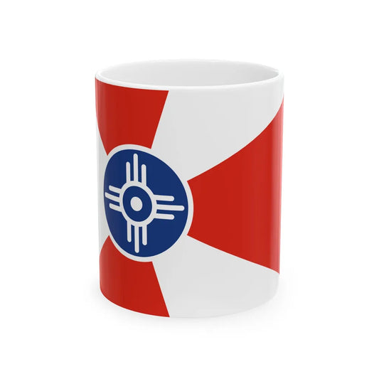 Flag of Wichita Kansas (United States) White Coffee Mug 11oz - Go Mug Yourself