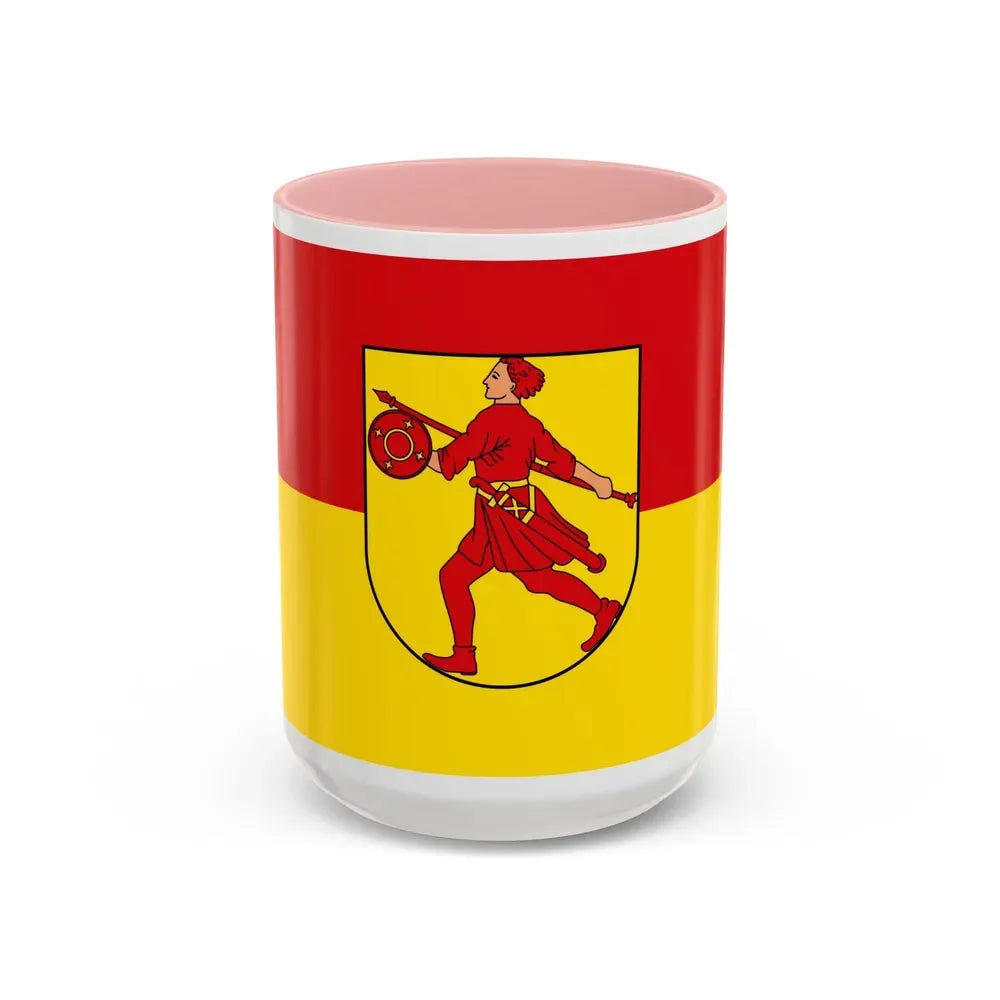 Flag of Wilhelmshaven Germany - Accent Coffee Mug 15oz Pink - Go Mug Yourself