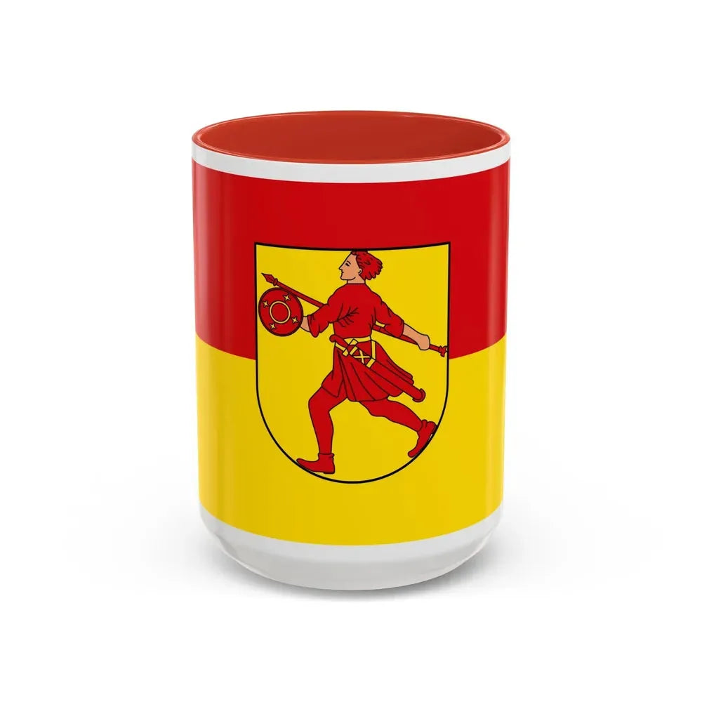 Flag of Wilhelmshaven Germany - Accent Coffee Mug 15oz Red - Go Mug Yourself