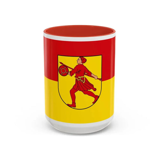Flag of Wilhelmshaven Germany - Accent Coffee Mug 15oz Red - Go Mug Yourself