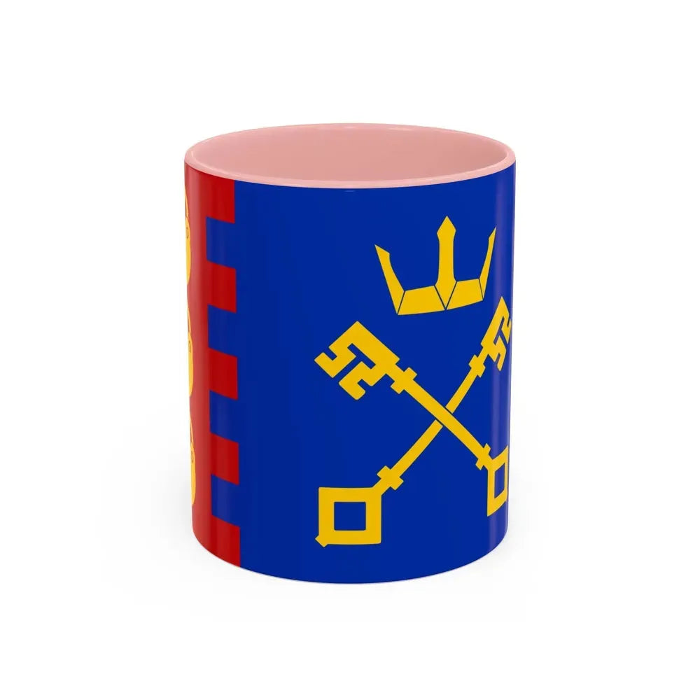 Flag of Willenhall UK - Accent Coffee Mug 11oz Pink - Go Mug Yourself