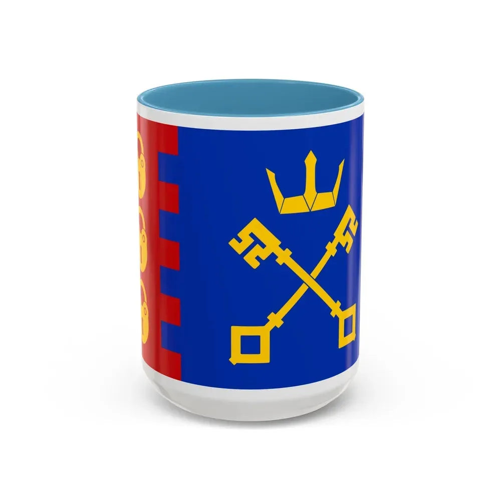 Flag of Willenhall UK - Accent Coffee Mug 15oz Light Blue - Go Mug Yourself