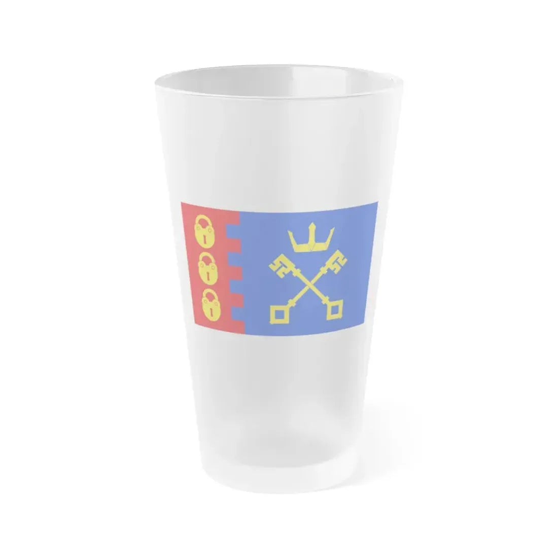 Flag of Willenhall UK - Frosted Pint Glass 16oz 16oz Frosted - Go Mug Yourself