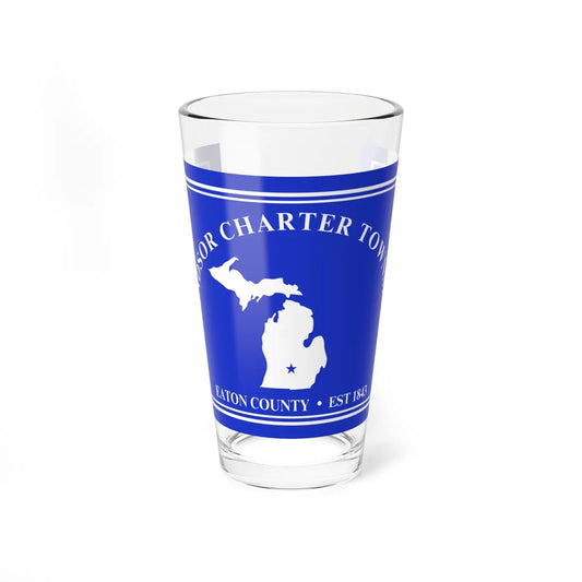 Flag of Windsor Charter Township Michigan (United States) Pint Glass 16oz 16oz - Go Mug Yourself