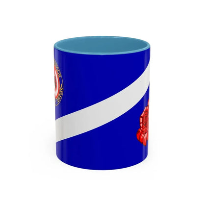 Flag of Windsor Ontario Canada - Accent Coffee Mug 11oz Light Blue - Go Mug Yourself