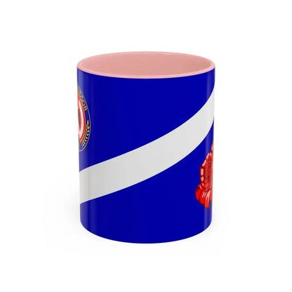 Flag of Windsor Ontario Canada - Accent Coffee Mug 11oz Pink - Go Mug Yourself