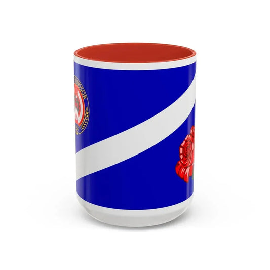 Flag of Windsor Ontario Canada - Accent Coffee Mug 15oz Red - Go Mug Yourself
