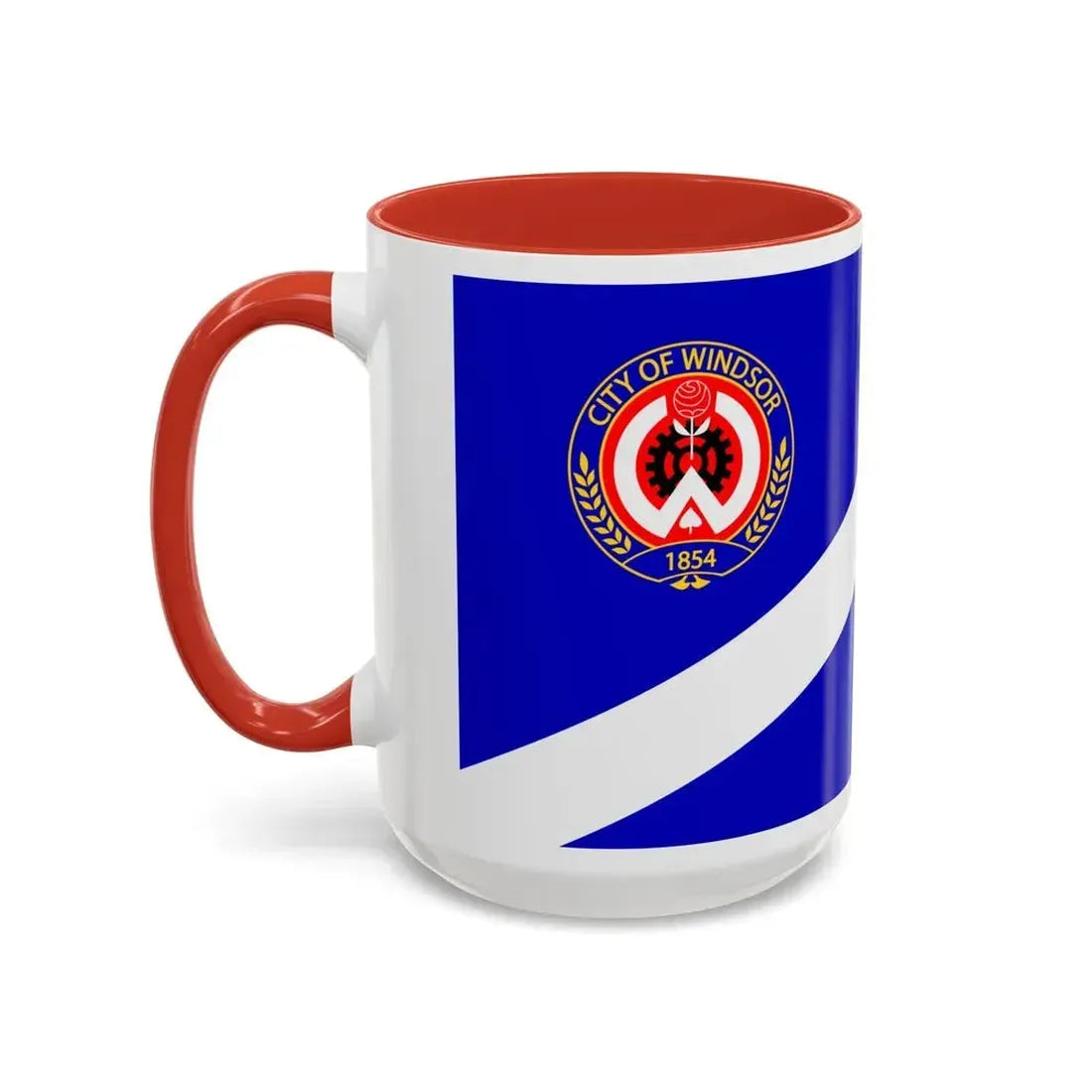 Flag of Windsor Ontario Canada - Accent Coffee Mug - Go Mug Yourself