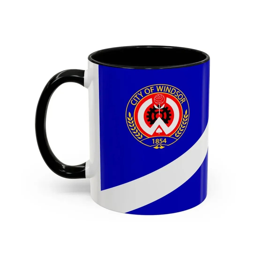 Flag of Windsor Ontario Canada - Accent Coffee Mug - Go Mug Yourself