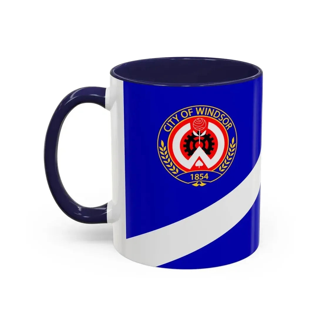 Flag of Windsor Ontario Canada - Accent Coffee Mug - Go Mug Yourself