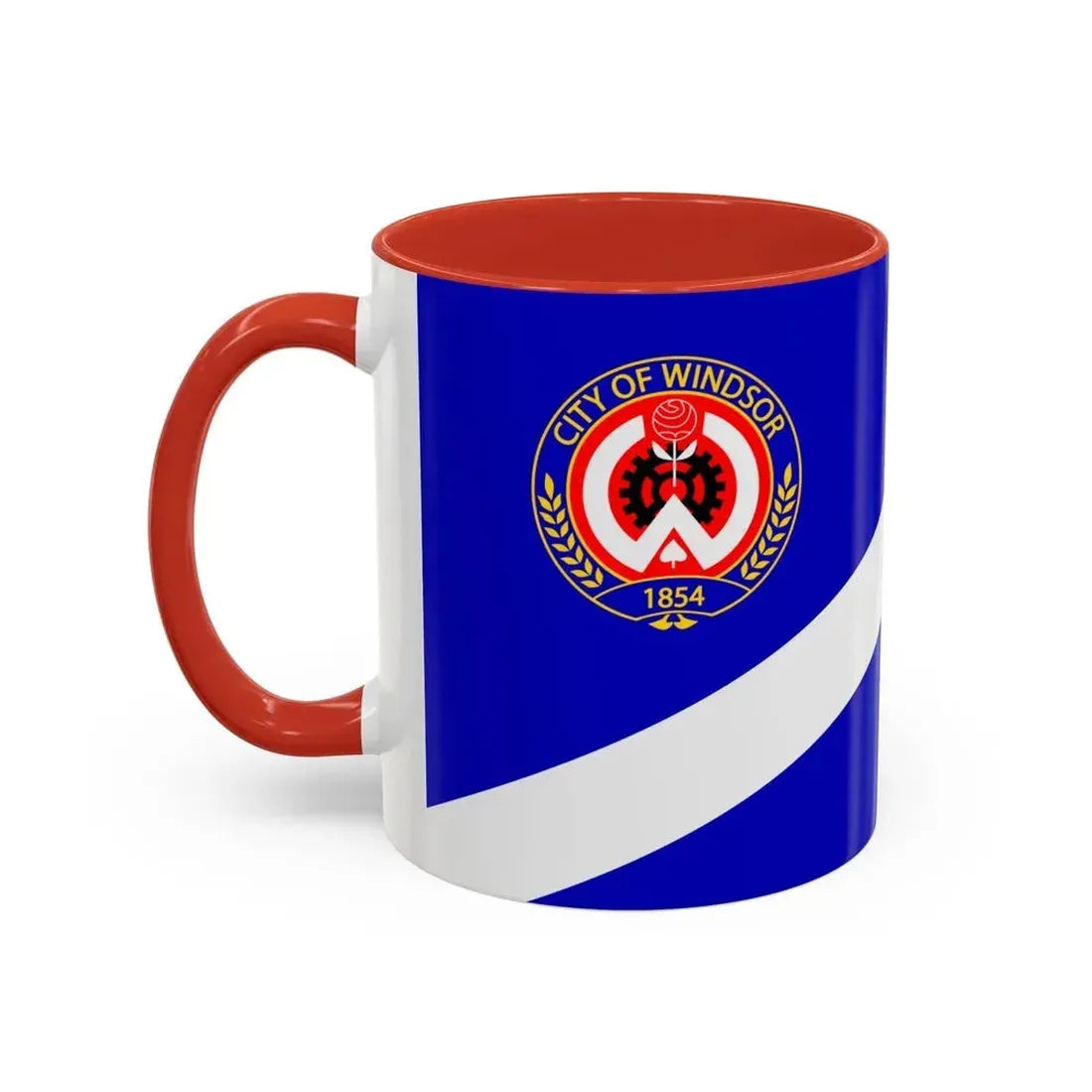 Flag of Windsor Ontario Canada - Accent Coffee Mug - Go Mug Yourself